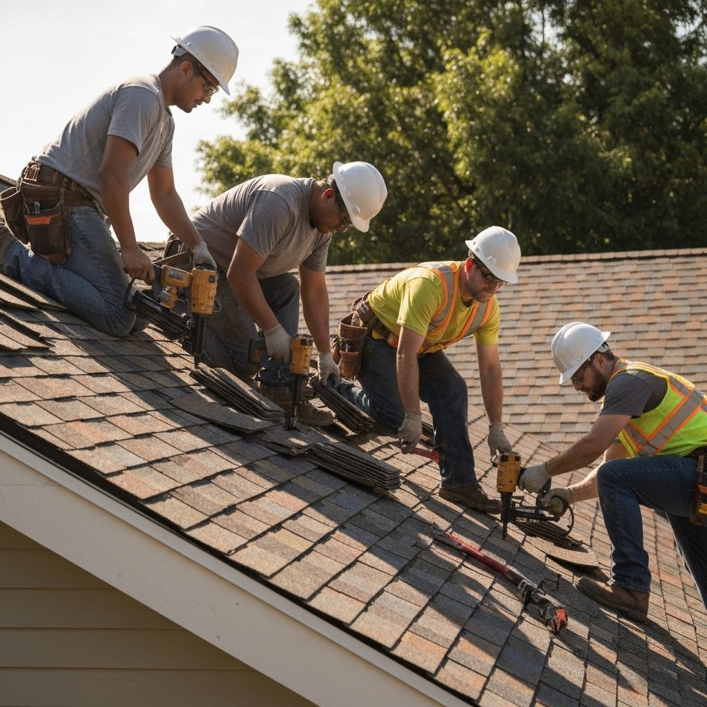 Rally Roofing team at work
